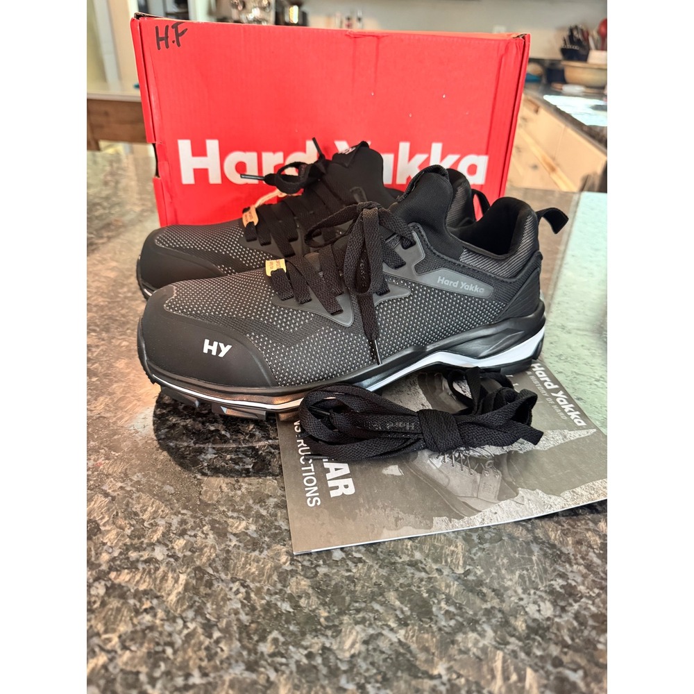 Hard Yakka Icon PR Mens Black Composite Toe Safety Work Shoes‎ Y60337 Size US 9